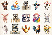 Patchwork Animals Sublimation Clipar, a Seasonal Illustration by Rose Art (Thumbnail 3 of 4)