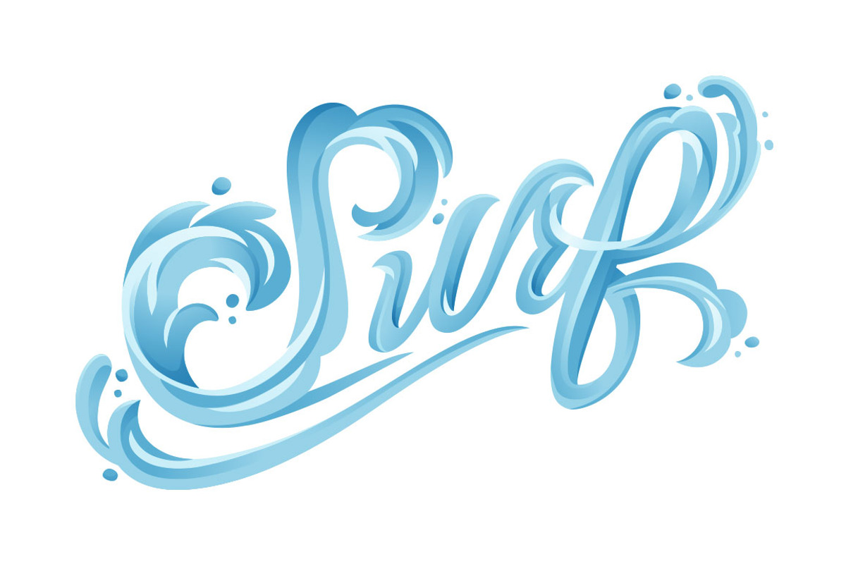 Surf Script, an Illustration by lindseykm