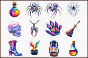 Iridescent Halloween Clipart, an Illustration by Sublimation Artist (Thumbnail 3 of 6)