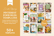 Canva Pinterest Food Blog Templates, a Social Media Template by Fallon Gerst (Thumbnail 1 of 7)