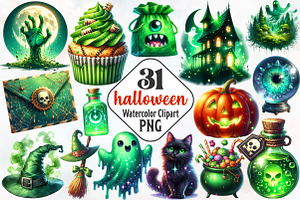 Halloween Sublimation Clipart, an Illustration by RobertsArt
