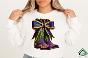 Crochet Mardi Gras Boots PNG, an Illustration by Craft Nest (Thumbnail 2 of 4)