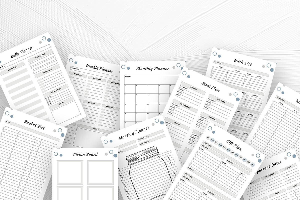 Canva Editable Planner Bundle Vol.31, a Stationery Template by Design Zone