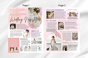 Wedding Canva Newsletter Template