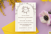 Minimal Wedding Invitation Card, an Invitation Template by DesignGenix (Thumbnail 6 of 7)