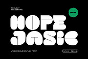 Hope Jasic - Bold Rounded Font, a Sans Serif Font by Imoodev (Thumbnail 1 of 6)