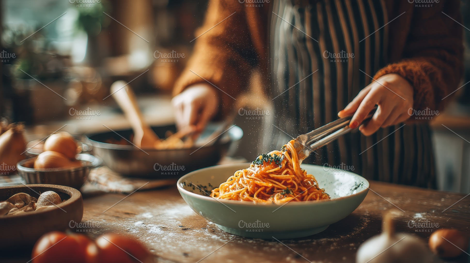 Homemade Pasta Delicious Italian Foo, a Photo by Pixeness Studio