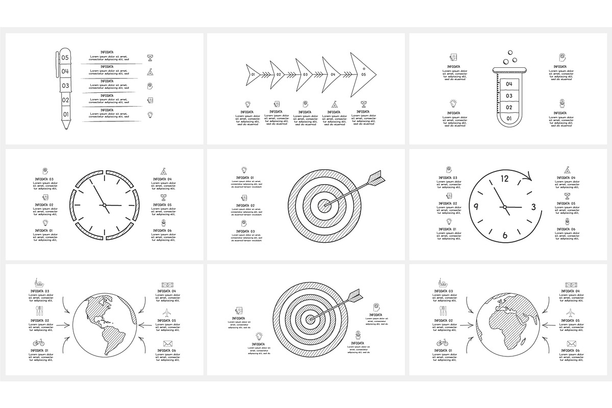 Set Doodle Presentation Canva preview 3