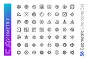 Geometric Line Icons Set, an Outline Icon by Voysla's Shop (Thumbnail 2 of 4)