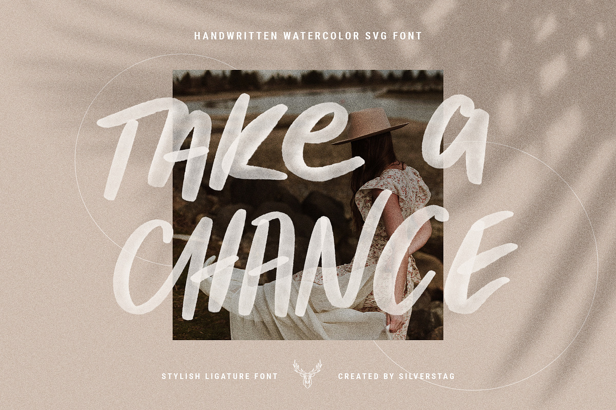 CHIC LOVERS - Watercolor SVG Font, a Script Font by SilverStag Type Foundry (Photo 2 of 14)