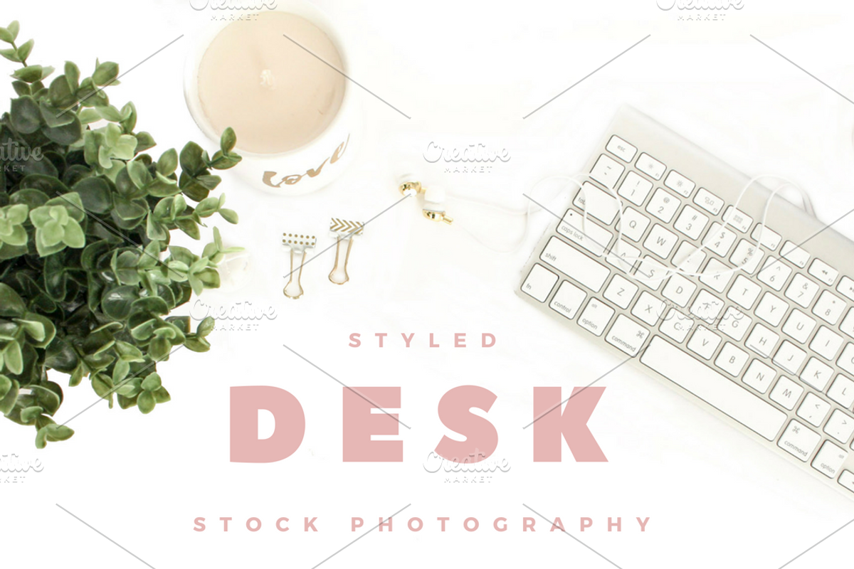 Keyboard, green plant, gold flatlay, a Social Media Template by life i design by Nicki (Photo 4 of 4)