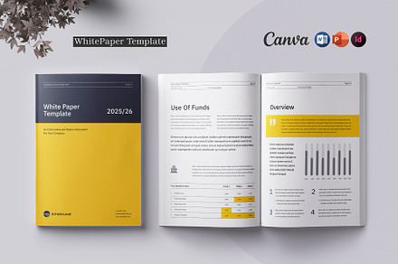 White Paper | Canva, Word, PPTX, IND, a Brochure Template by ArtisticLand