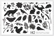 Woodland Shadows Vector Collection, a Decorative Illustration by rouxsupplyco (Thumbnail 9 of 15)