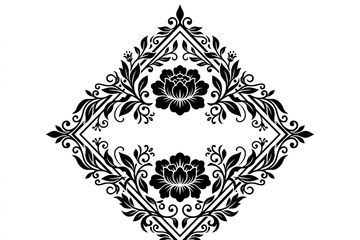 60 Romantic Diamond Wall Floral, a Decorative Illustration by Amazin_art (Photo 31 of 42)