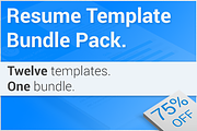 Resume Bundle 12 Pack, a Resume Template by 12 Resumes  (Thumbnail 1 of 2)