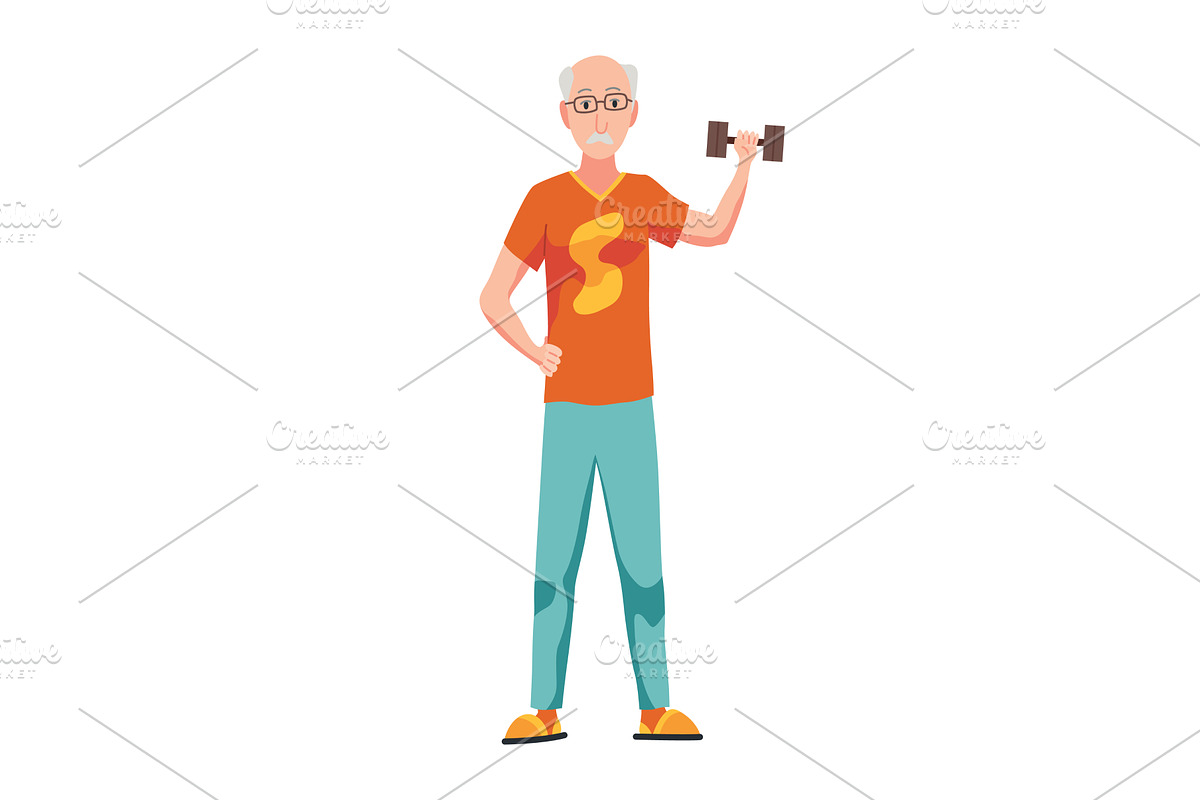 Elderly people hobby. Healthy and, a Sport Illustration by the8monkey