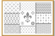 Geometric set of floral patterns, a Pattern Graphic by RODINA (Thumbnail 2 of 3)