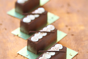 Kartoshka  russian choco sweet containing amaretto, background, and bake