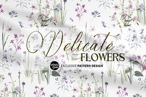 Delicate Flowers Pattern Design