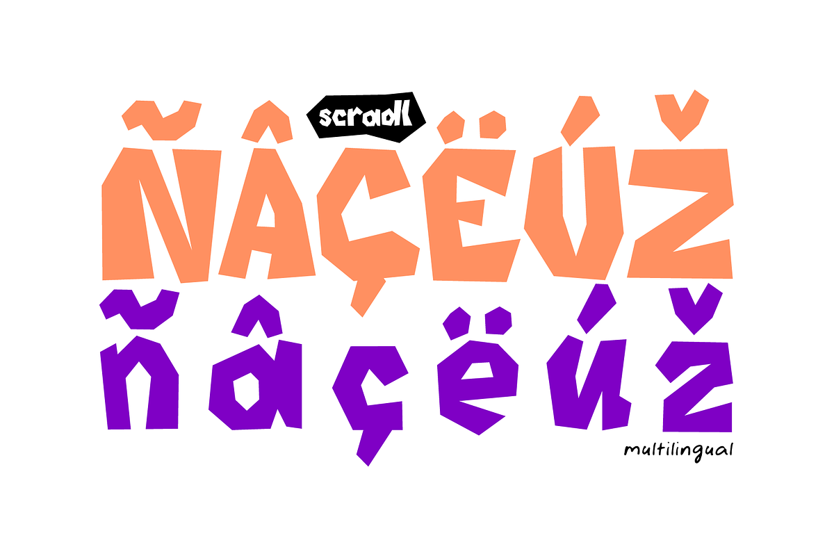 SCRADL. Layered Cutted Font Family., a Symbol Font by Luxfont (Photo 4 of 11)