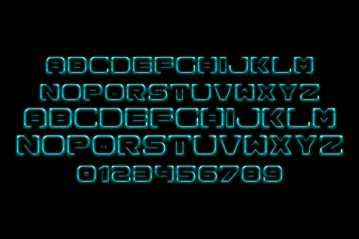 Spac3 - Neon, a Font by Qbotype Fonts (Photo 2 of 2)