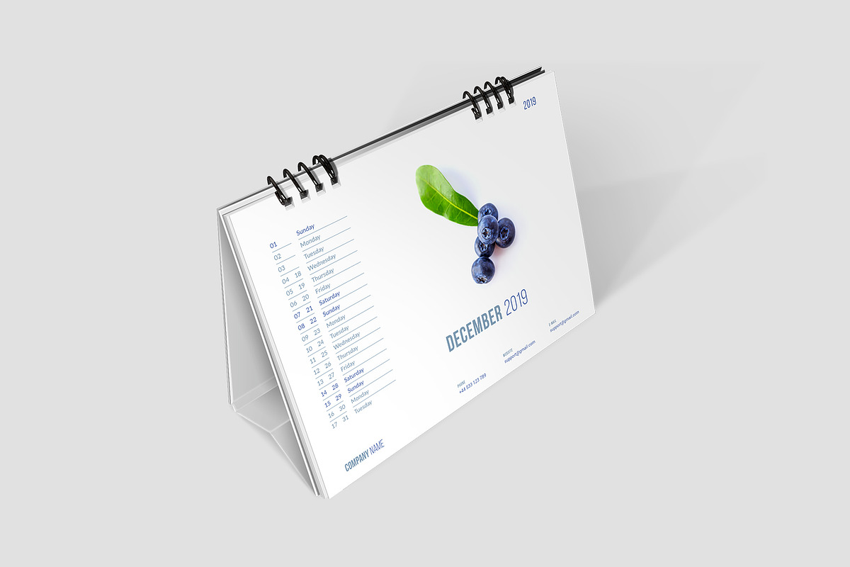 Desk Calendar for 2019, a Stationery Template by Vepix (Photo 12 of 13)