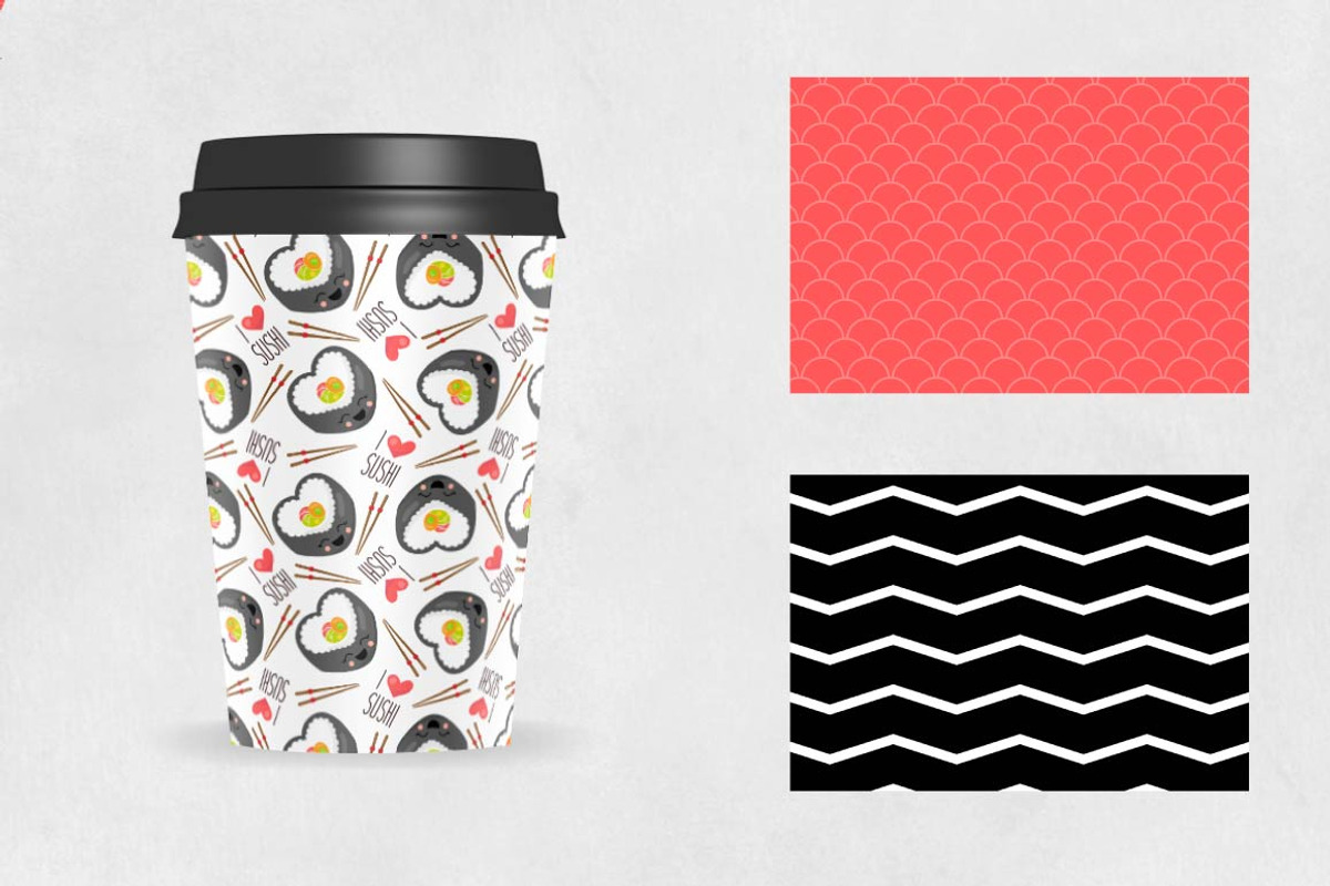 KAWAII SUSHI Pattern collection, a Pattern Graphic by PrettyPatterns (Photo 2 of 5)