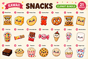 Kawaii Snacks Clipart PNG Collection, a Food Illustration by QM_ART (Thumbnail 2 of 4)