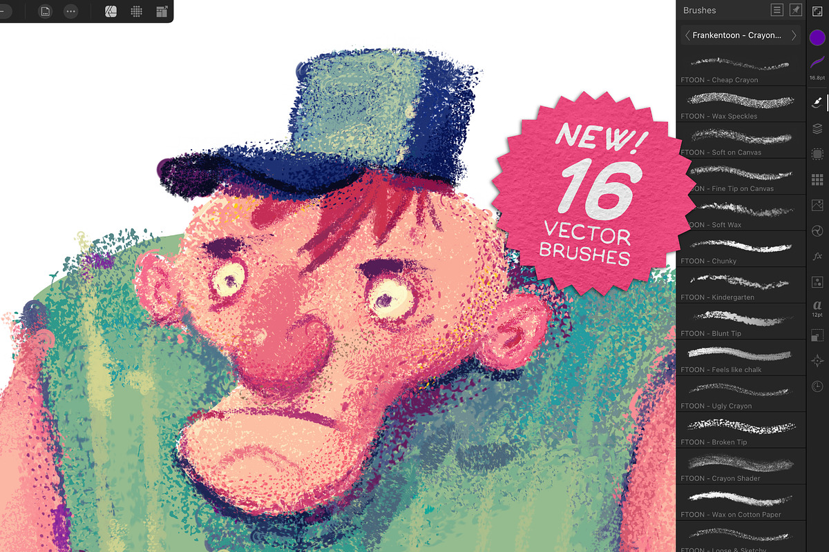 Crayon Box for Affinity, a Brush Add-On by Frankentoon Store (Photo 6 of 8)