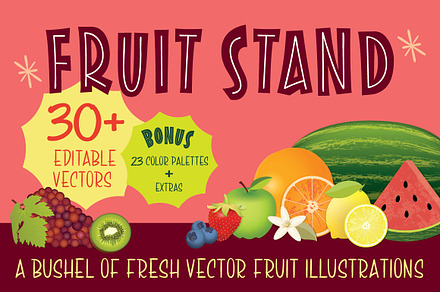 Fruit Stand: Vector Illustrations