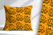 Orange and Black Stick People, a Pattern Graphic by Sharon Schwalbe (Thumbnail 3 of 5)