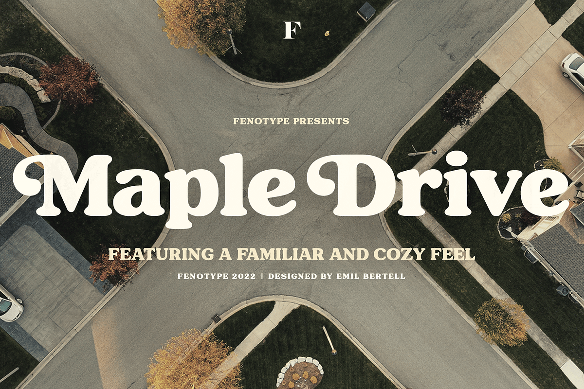 Maple Drive Retro Typeface, a Serif Font by Fenotype (Photo 2 of 13)