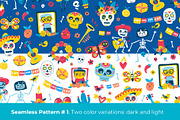 Día de los Muertos Clipart & Pattern, a Seasonal Illustration by VasilkovS (Thumbnail 4 of 7)