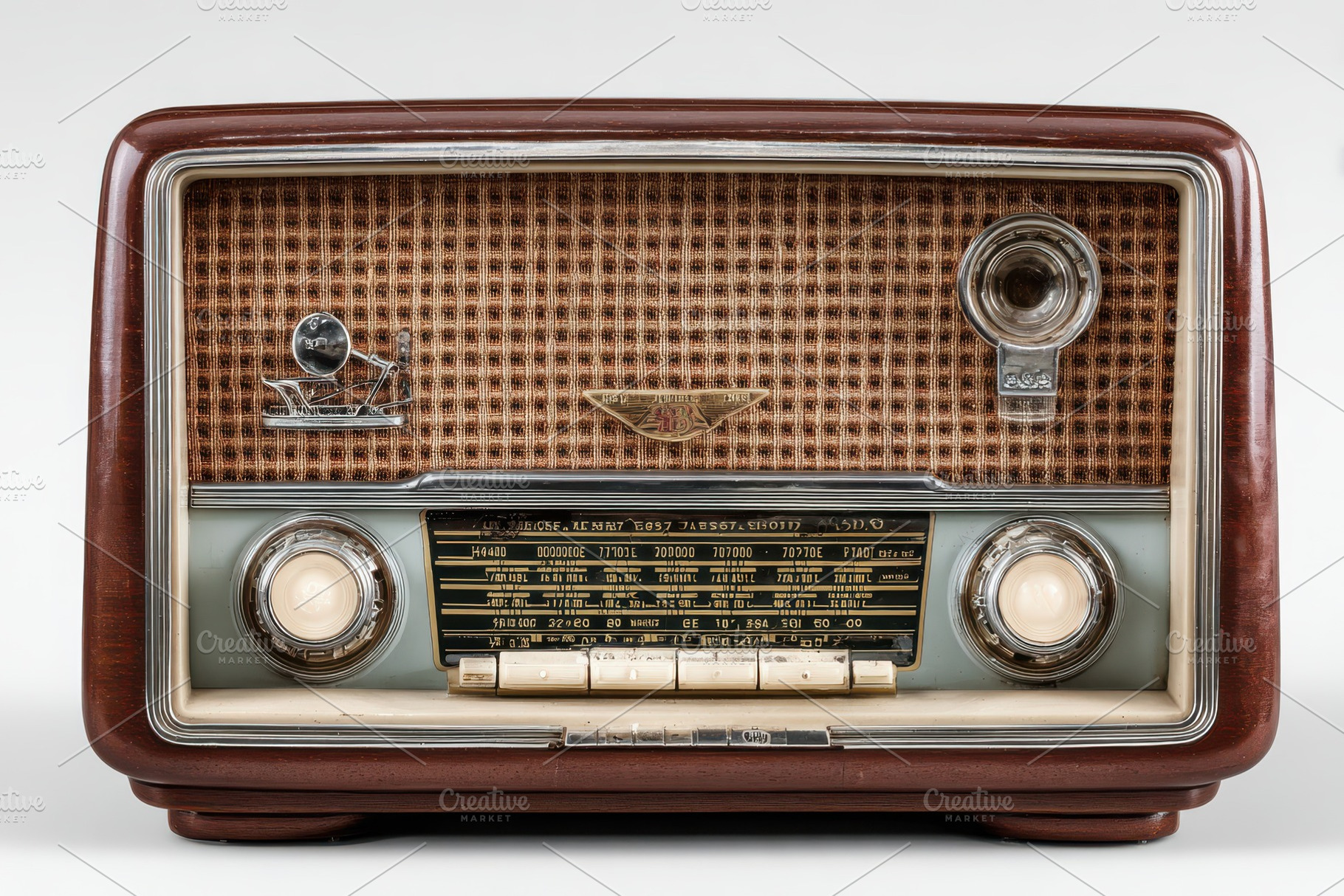 Vintage Wooden Radio Antique Broadca, a Photo by Pixeness Studio