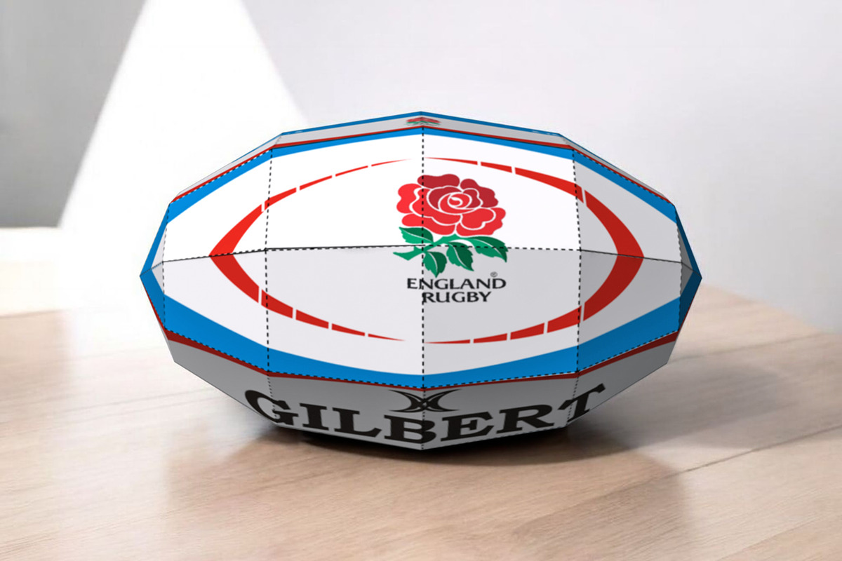 England rugby ball, a Print Template by PAPER amaze (Photo 4 of 4)
