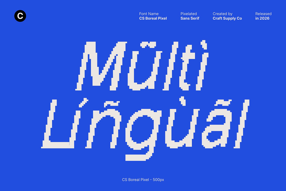 CS Boreal Pixel, a Sans Serif Font by Craft Supply Co. (Photo 6 of 8)