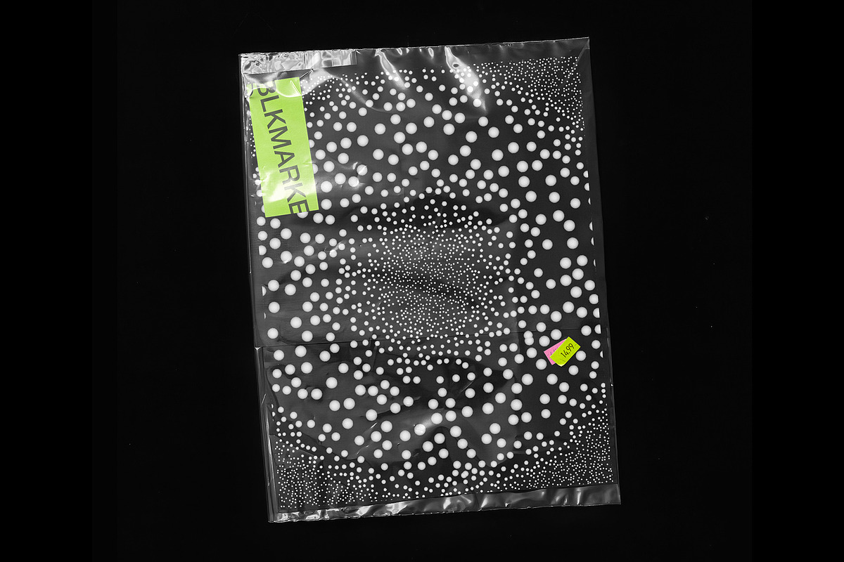 Plastic Bag Poster Mockup, a Print Template by BLKMARKET© (Photo 5 of 7)