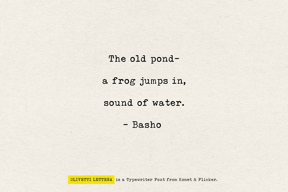 Olivetti Lettera - A Typewriter Font, a Serif Font by Komet & Flicker (Photo 5 of 13)