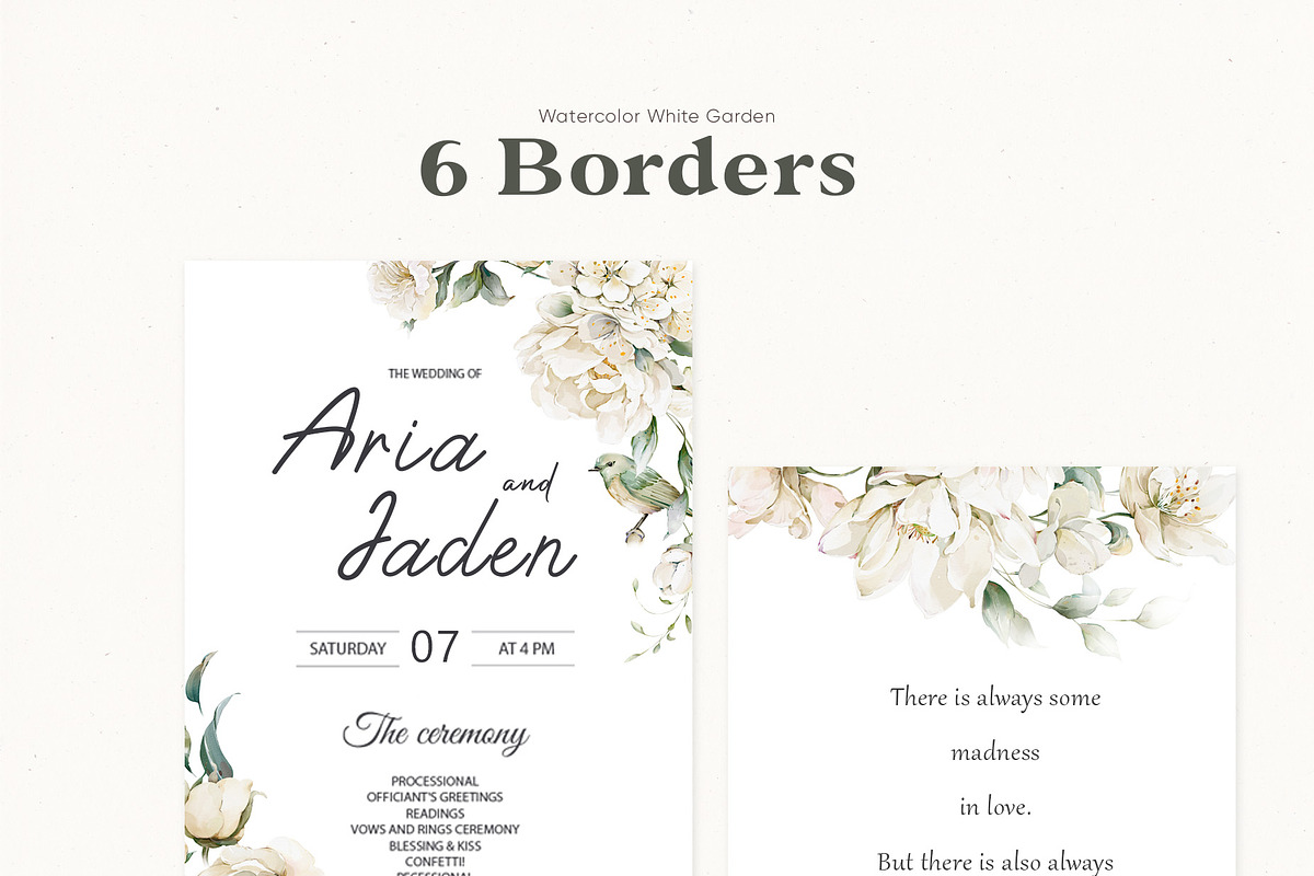 Watercolor White Flowers Collection, a Decorative Illustration by Damian Roh (Photo 11 of 16)