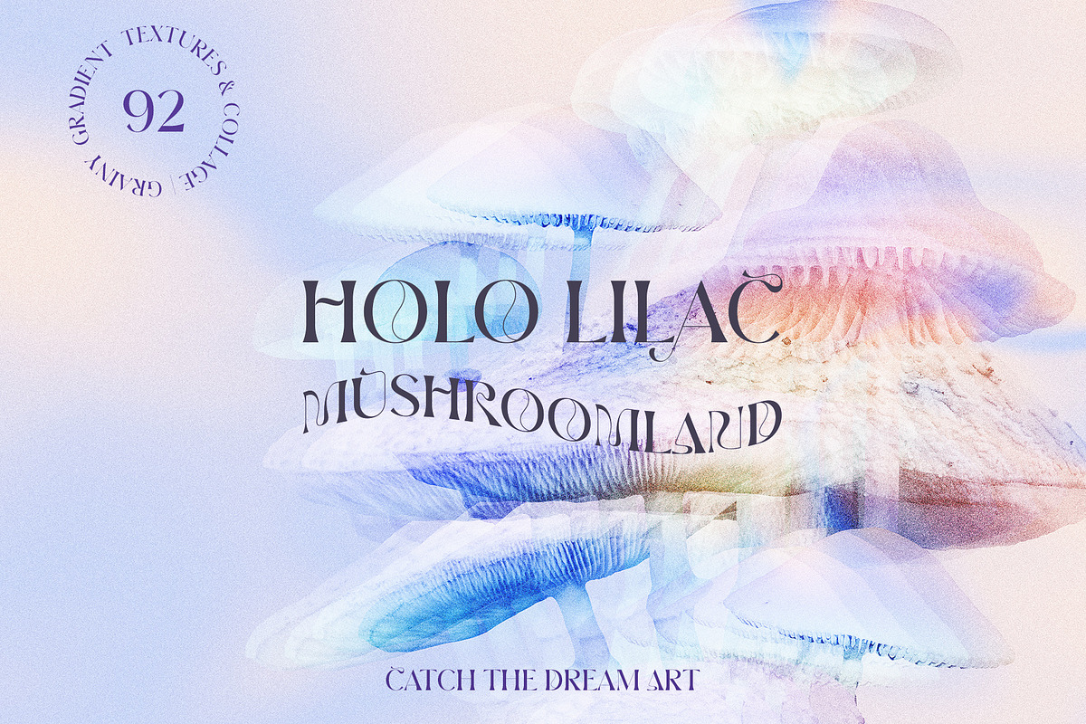 Holo Lilac Mushroomland Collage, an Object Graphic by Catch the Dream Art (Photo 1 of 16)