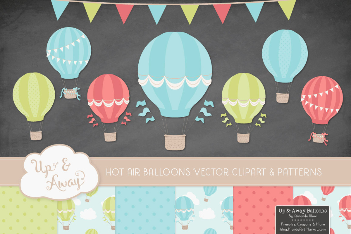 Fresh Hot Air Balloons & Patterns, an Illustration by Amanda Ilkov (Photo 2 of 5)