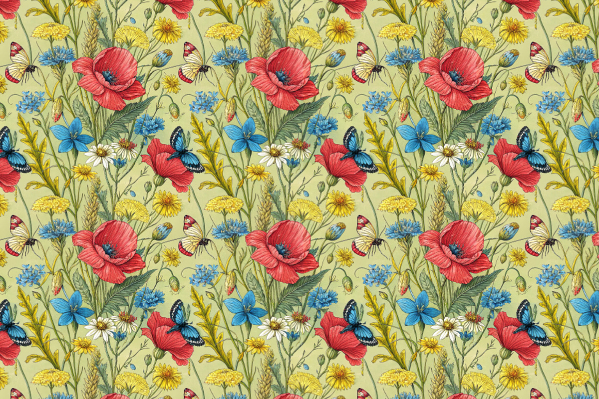 Seamless Pattern Set Meadow Motifs, a Pattern Graphic by Designs by Helen Trupak (Photo 6 of 8)