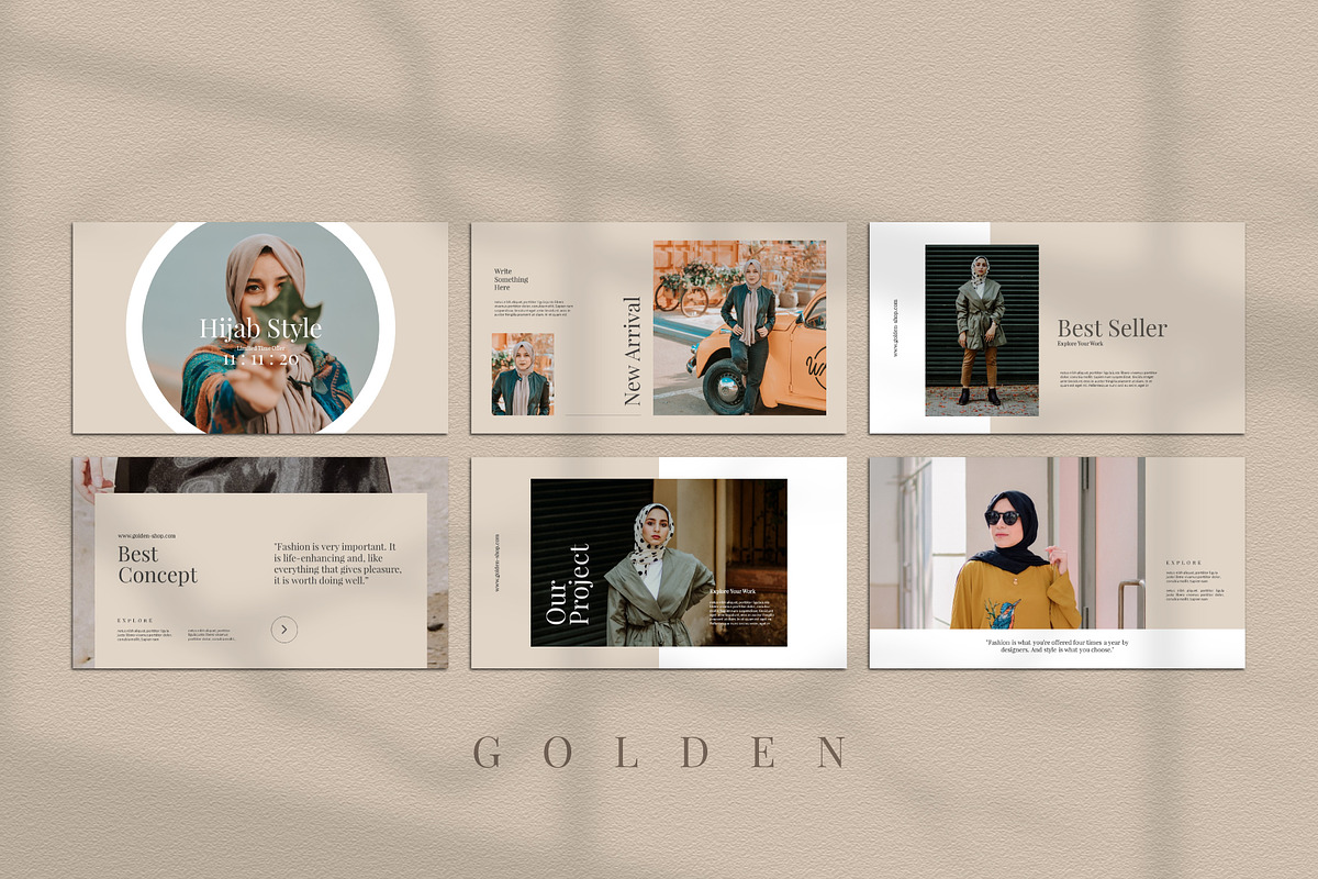 Golden - Fashion Gslide Template, a Presentation Template by Collaborg Studio (Photo 5 of 8)