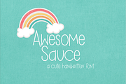 Awesome Sauce Cute Handwritten Font, a Sans Serif Font by Miss Kate (Thumbnail 1 of 4)