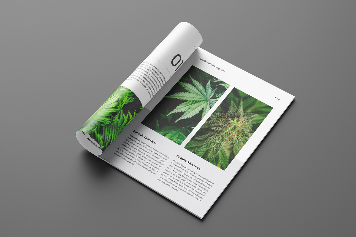 Botanic Portfolio Brochure Layout, a Magazine Template by Seeing-art (Photo 3 of 11)