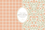 Vintage Peach Floral Print Patterns, a Pattern Graphic by Eclectic Anthology (Thumbnail 4 of 14)