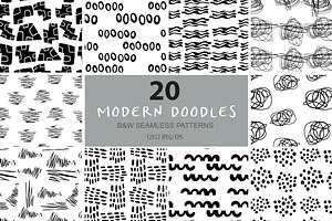 Abstract Doodles Patterns & Elements