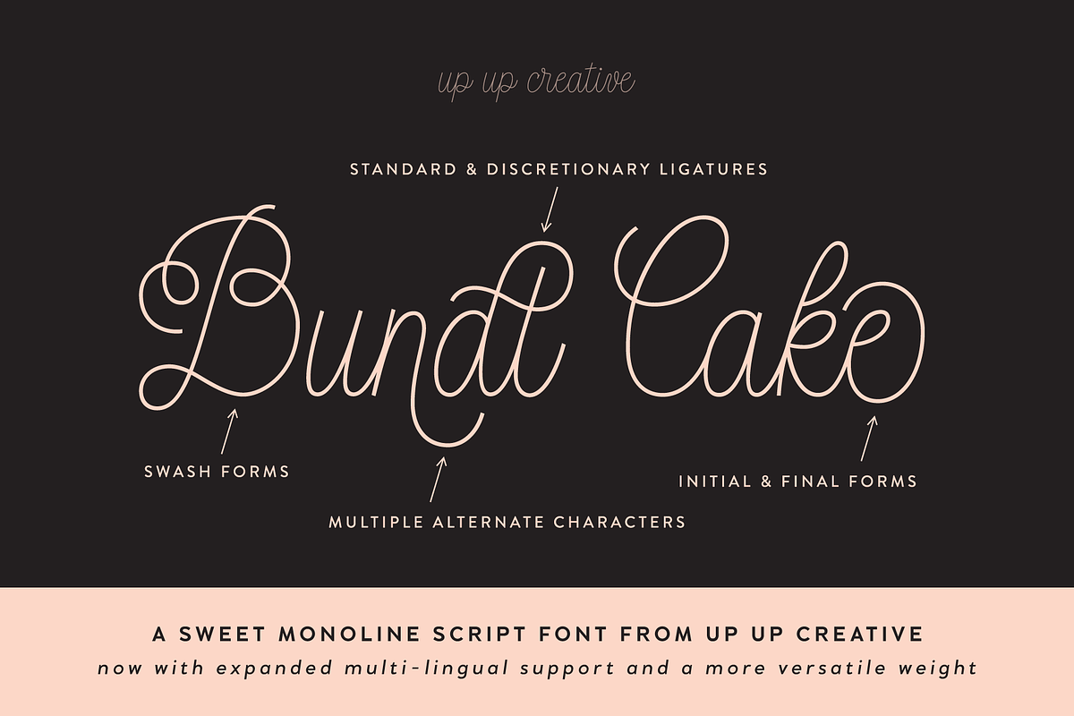 Bundt Cake Script Font, a Script Font by Up Up Creative (Photo 1 of 15)