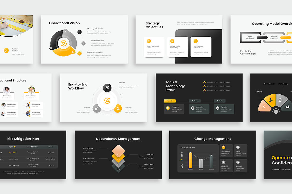 Operate - Operations Plan PowerPoint, a Presentation Template by New Coral Design (Photo 3 of 6)