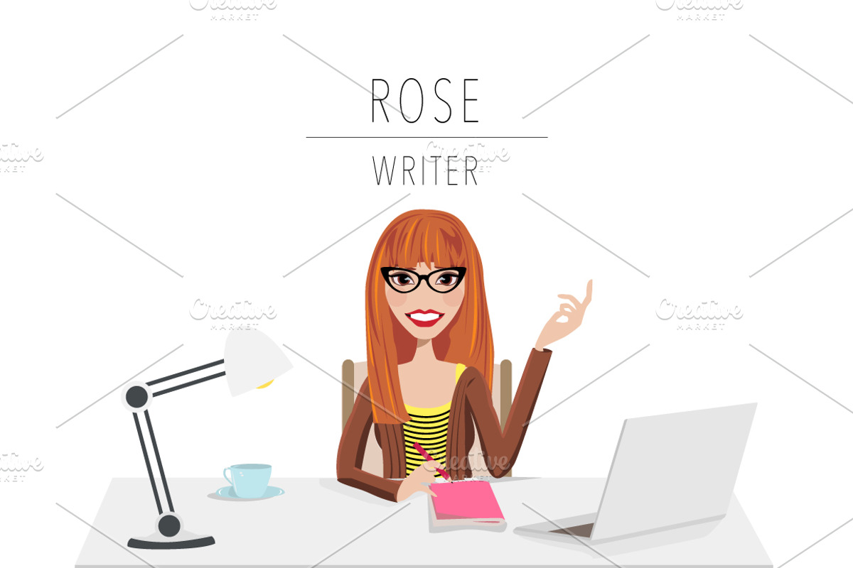 Writer / Blogger Portrait Creator, a Person Illustration by Lauren Lesley Studio (Photo 28 of 33)